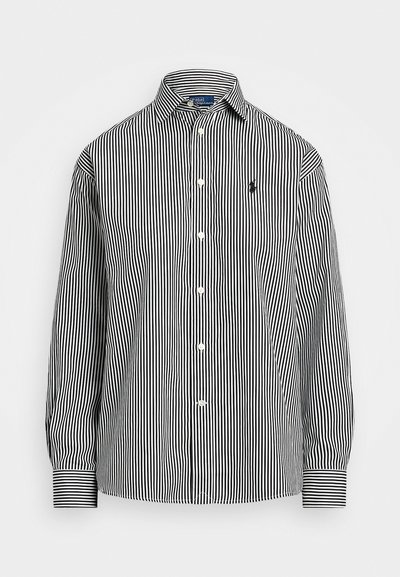 Polo Ralph Lauren RELAXED FIT STRIPED COTTON SHIRT - Blusa com botões - black/white