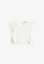 Koton Girls Crop Blouse - Blaue Streifen Bluse Mit Rüschen