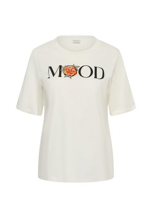 Kaffe Curve, KCALMA T-SHIRT - Tričko s potlačou - chalk