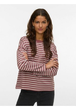 Tops ar garām piedurknēm - rose/brown