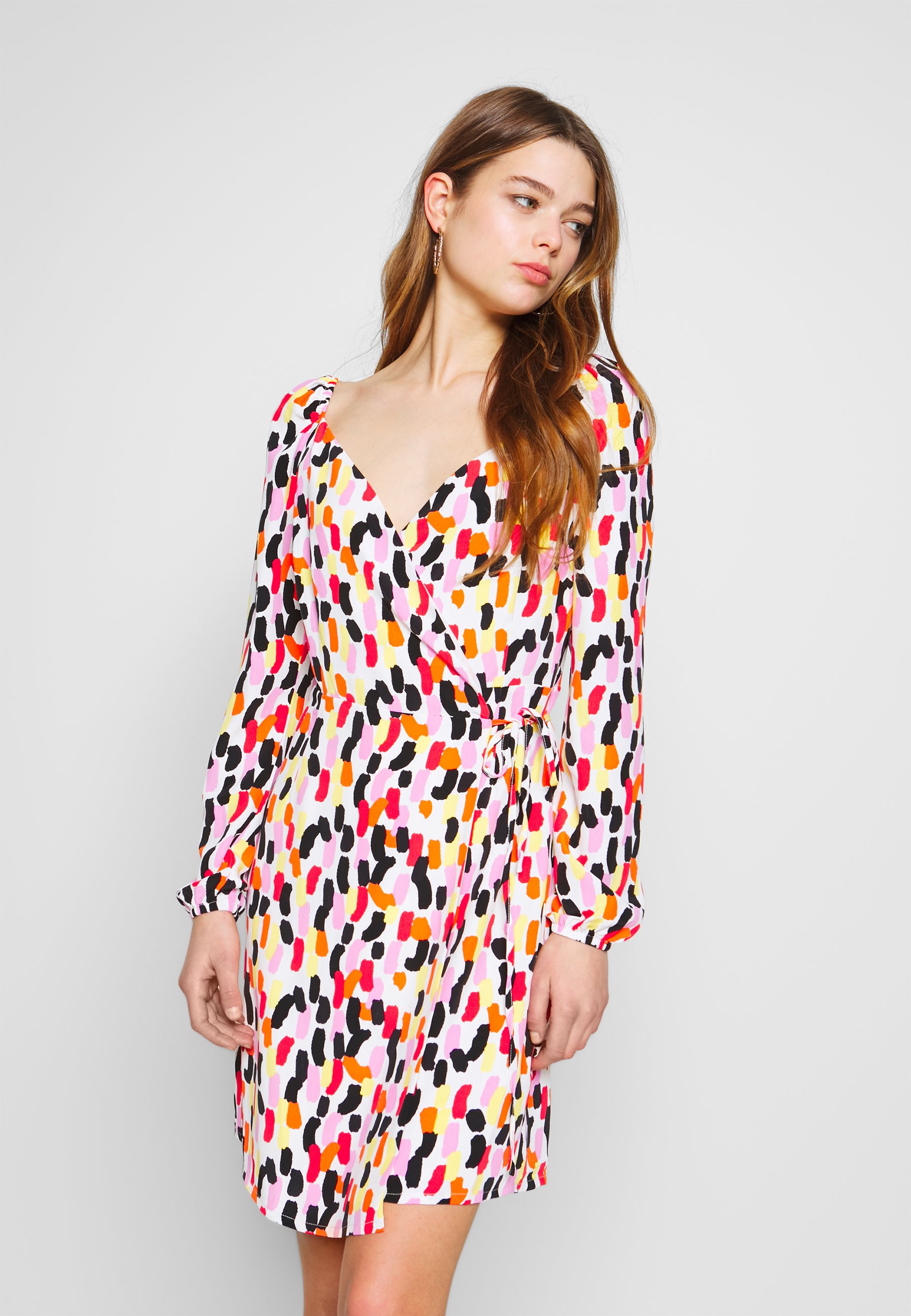 wrap dress off the shoulder