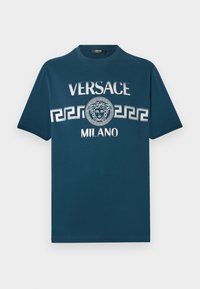 COMPACT GRECA LOGO - T-shirt con stampa - petrol blue