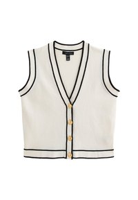CONTRAST TIPPING SLEEVELESS - Chaleco - off white