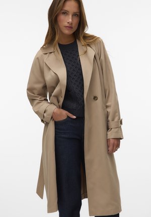 LOU ENT - Trench - silver mink
