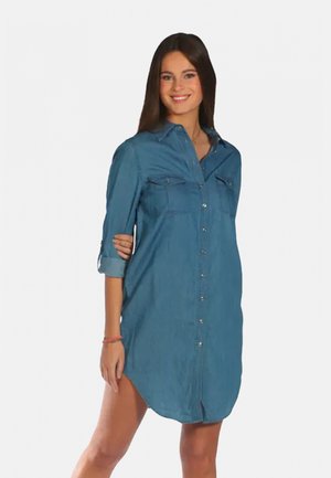 Robe chemise - bleu