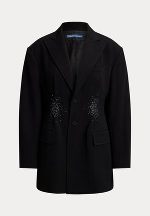 EMBROIDERED WOOL BLAZER - Rövid kabát - black