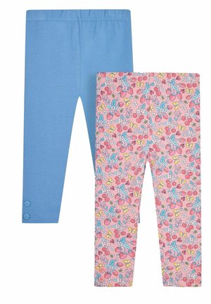 JoJo Maman Bébé 2-PACK STRAWBERRY WATERMELON - Leggingsit - pink strawberry garden floral blue