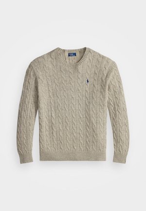 CABLE WOOL CASHMERE CREWNECK SWEATER - Džemperis - light vintage heather
