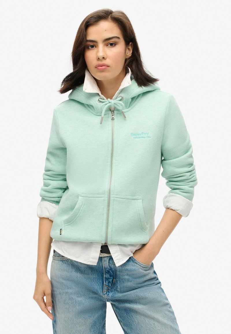 Superdry & Co Felpa con zip - minted green
