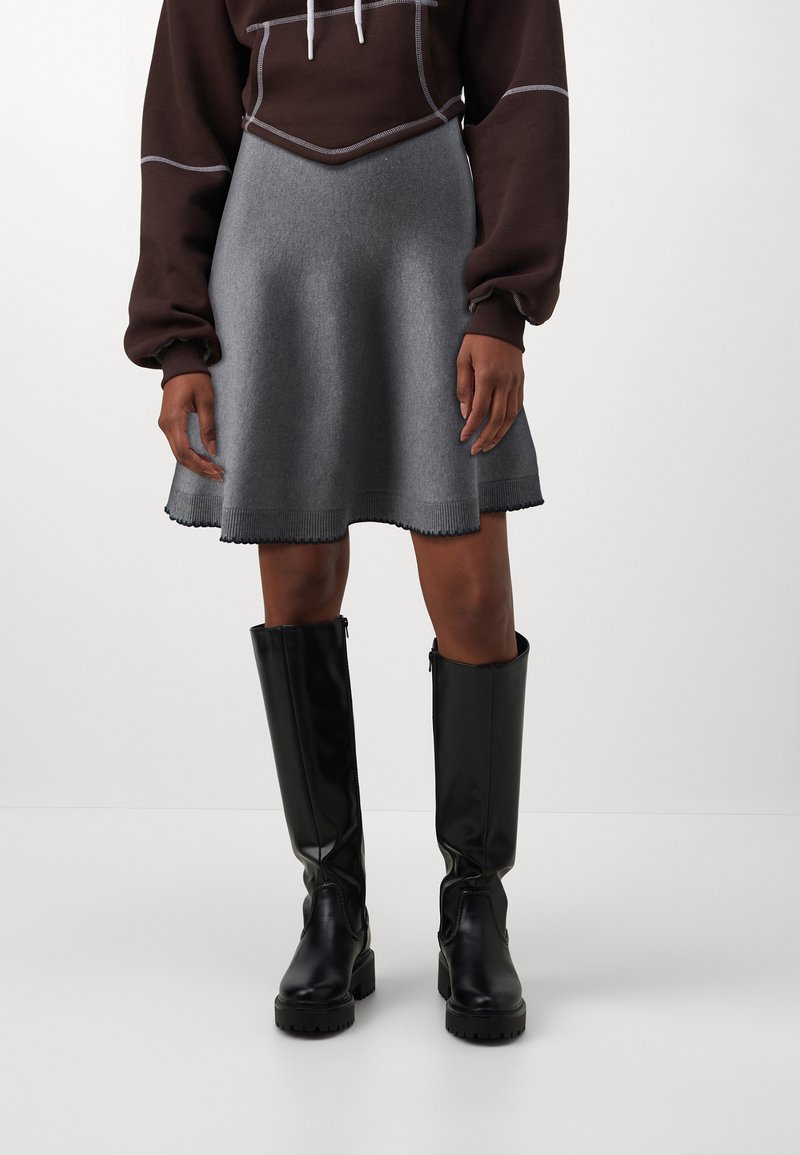 Object OBJREYNARD SQUARE SLEEVE NOOS - Trui - silver gray/beige