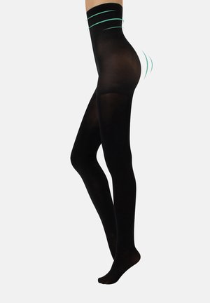 Calzitaly OPAQUE HIGH WAIST SHAPING TIGHTS - 80 DEN - Rajstopy - black