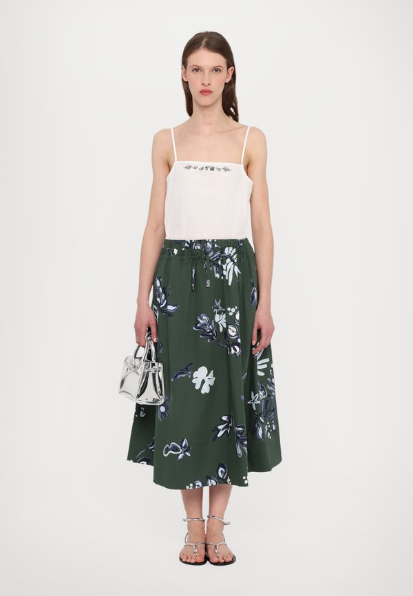 ZAMBIA - Maxi skirt - verde scuro3