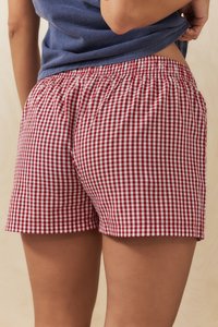 BDG Urban Outfitters GINGHAM BOXER - Šortky - dark red