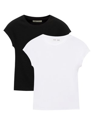 PULL&BEAR Jednoduché tričko - white