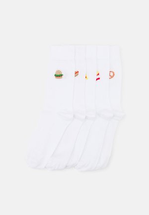 5 PACK - Sokker - white