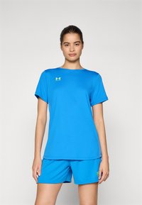 Under Armour - CHALLENGER - T-shirt basic - blue atlantis/high visibility yellow Miniatuurafbeelding 1