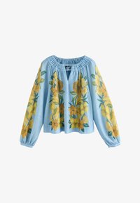 Ikke valgt, blue floral print