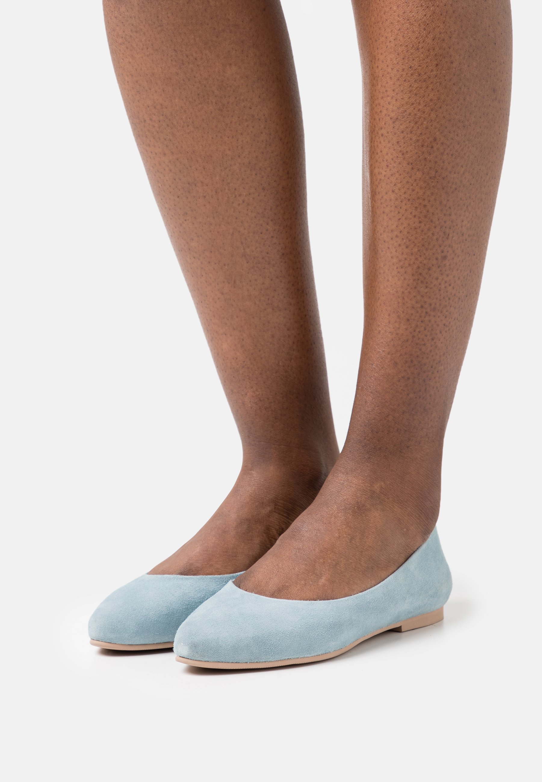 light blue ballet flats