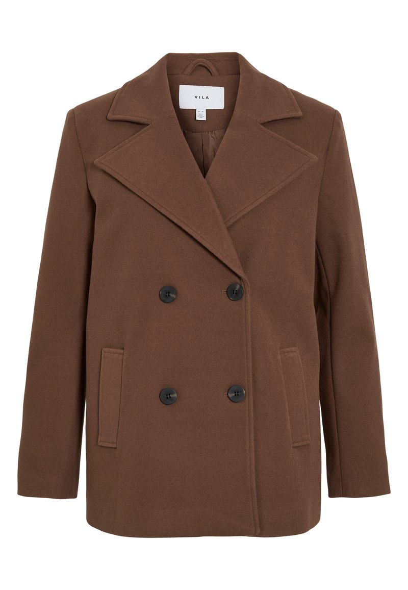 Vila Halflange jas bruin