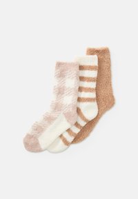 3 PACK   - Calze - beige/white