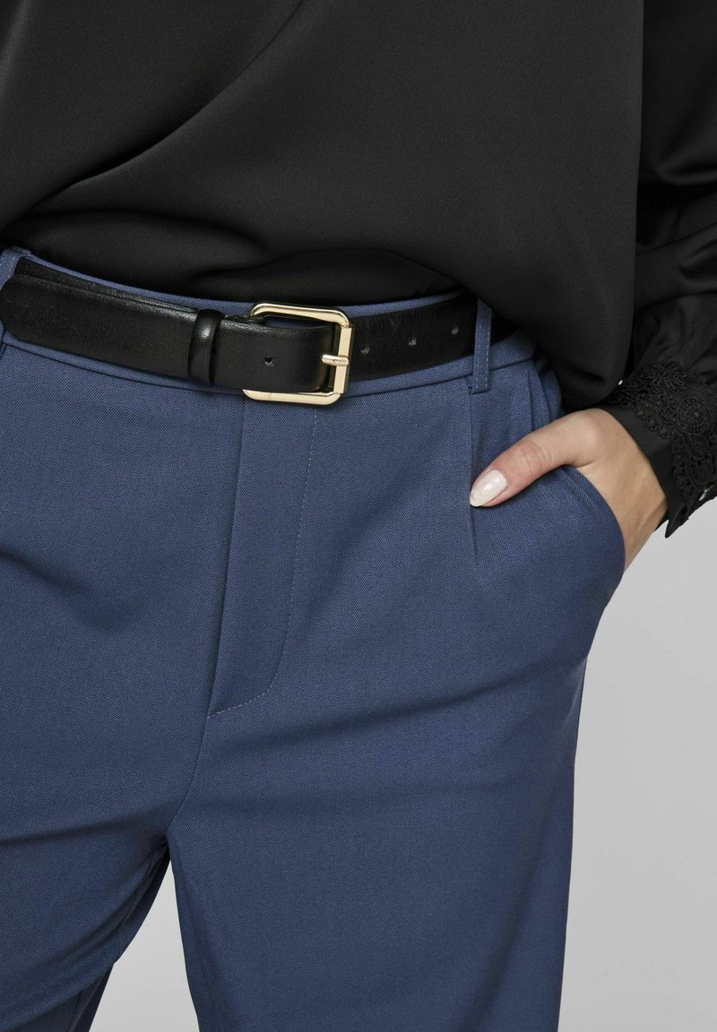 VILA VICLUA HW WIDE NOOS - Pantaloni - black beauty/nero