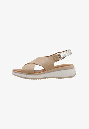 Sandra Fontán, LAPACHO - Sandalias con plataforma - camel