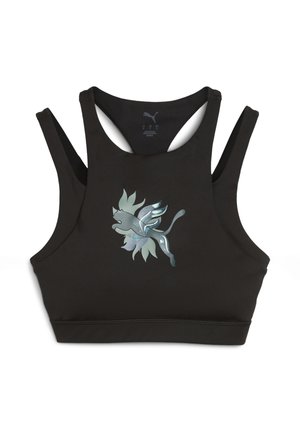 TERRAINS GRAPHIC BH FÜR MITTLERE BELASTUNG - Reggiseno sportivo con sostegno medio - black