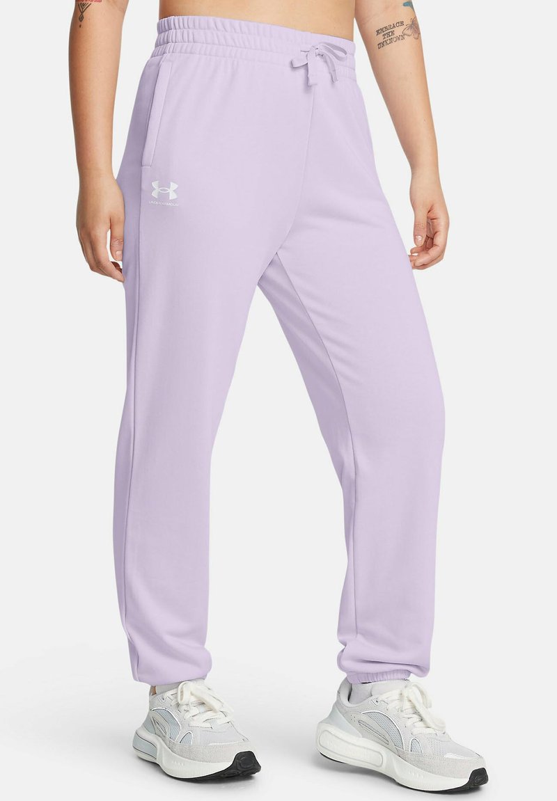 Under Armour RIVAL TERRY - Treniņtērpa apakšdaļas - salt purple