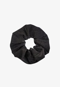 Wybrany, duża gumka do włosów czarna materiał lurex