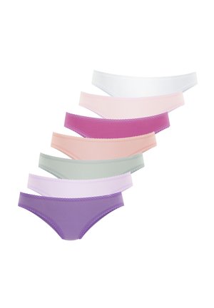 7 PACK - Briefs - lindgrün, lila, flieder, apricot, pink, rosa, weiß