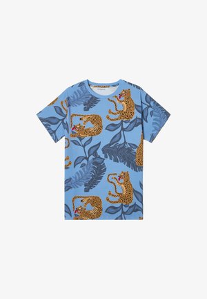 DAY LEOPARD AOP - T-shirt con stampa - sky blue