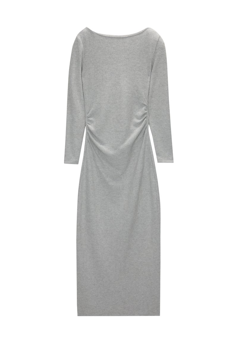 PULL&BEAR Gebreide jurk lichtgrijs