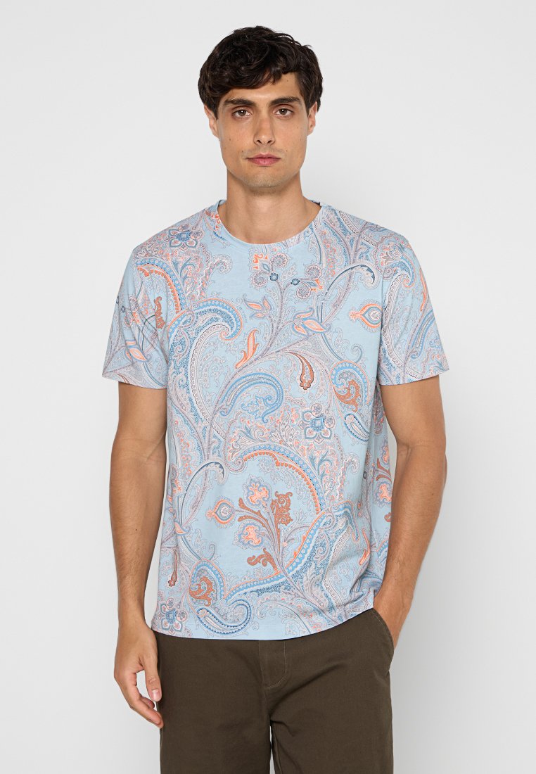 ETRO T-shirt print lichtblauw