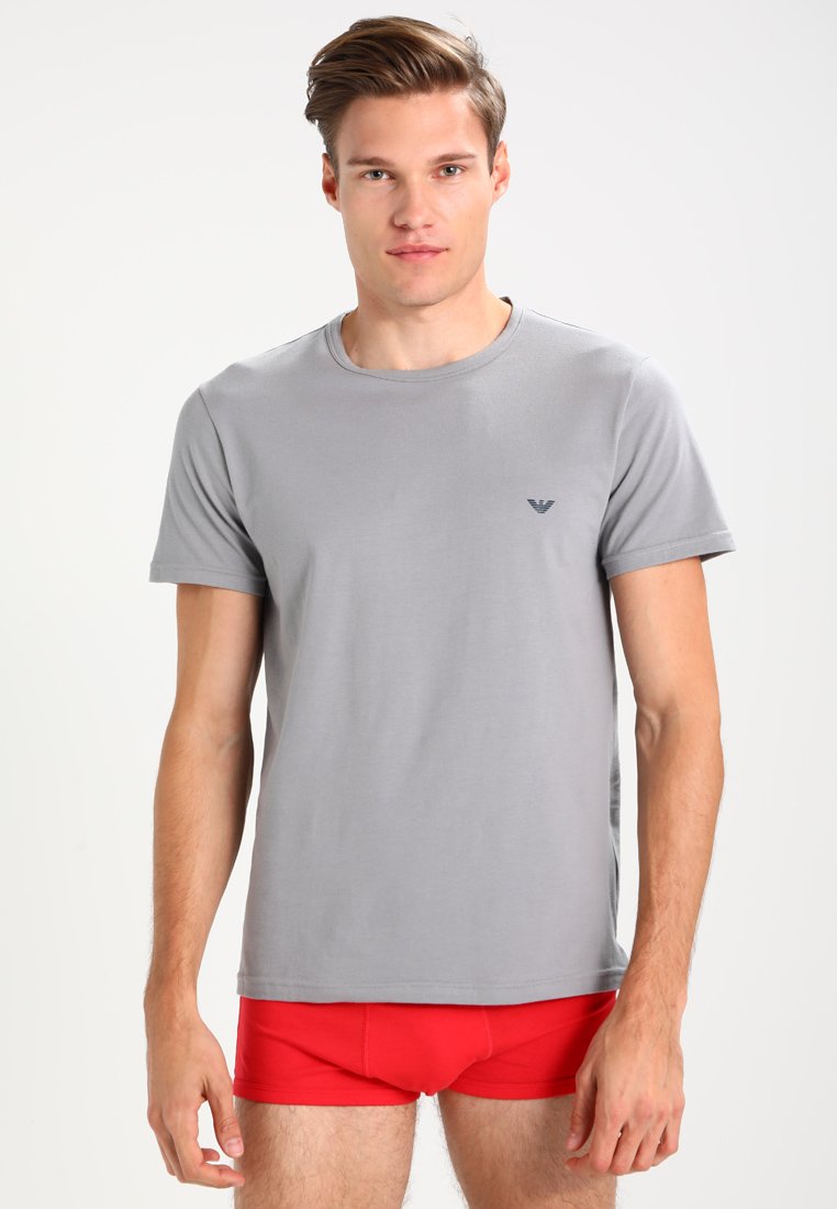 Emporio Armani CREW NECK 2 PACK - Φανέλα - gray/navy blue