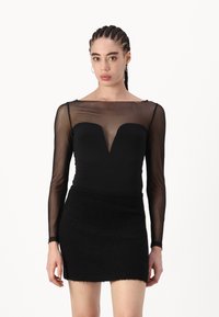 Gina Tricot Marškinėliai su spaudiniu - black