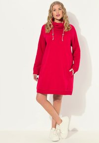 Ulla Popken LANGARM TASCHEN - Freizeitkleid - red