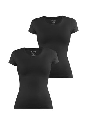 2 X  - T-Shirt basic - schwarz