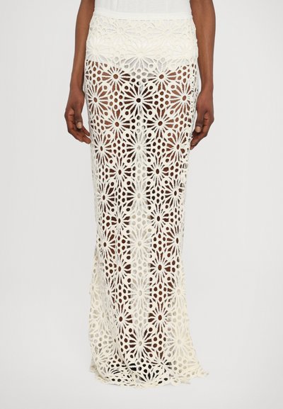 Norma Kamali OBIE LONG SKIRT - Maxi sukně - cream