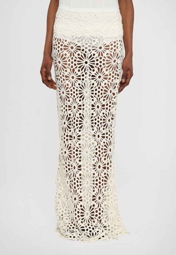 OBIE LONG SKIRT - Maxi skirt - cream