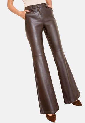 FLARE  - Trousers - chocolate brown