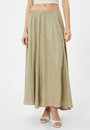 VOLUMINOUS - Falda larga - beige