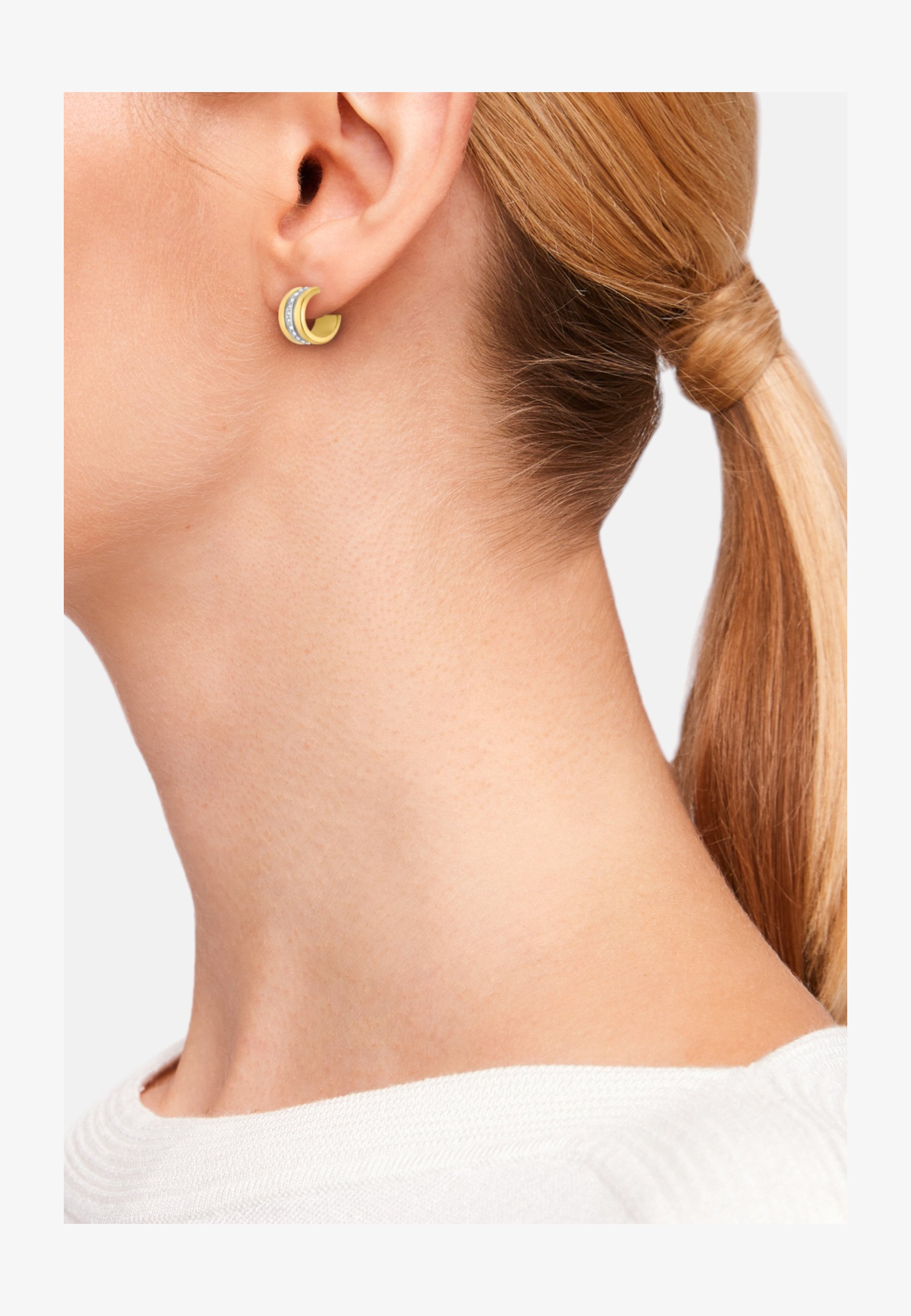 S.Oliver Orecchini A Cerchio In Argento Sterl. 925/Acciaio Inox - Donne - 24 Mm, Confezione Regalo