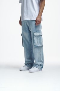 2Y Studios BELUN BAGGY - Vrećaste traperice - light blue
