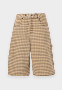 CHECK NICOLA JORT - Shorts - beige