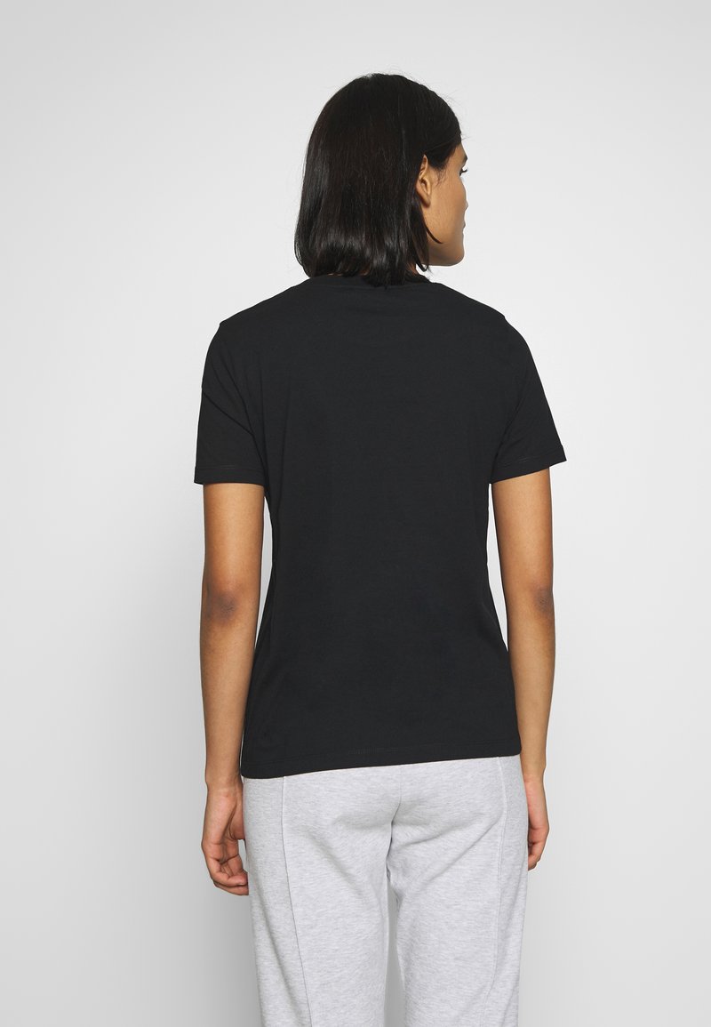 Calvin Klein Small Logo Embroidered Tee T Shirt Basic Black Schwarz Zalando At