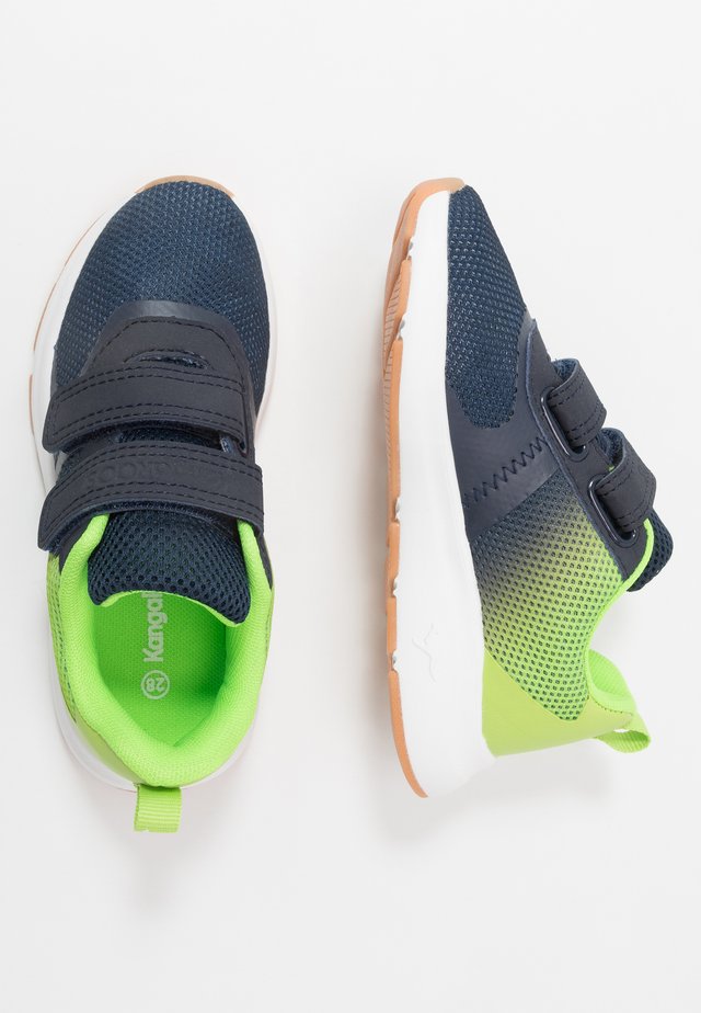 KB-AGIL V - Matalavartiset tennarit - dark navy/lime