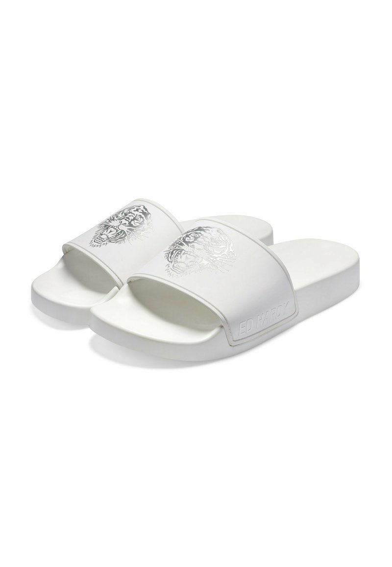 Damen Zehentrenner | Ed Hardy SEXY-BEAST-SLIDERS Badesandale white/weiß - PG53628 Damen Zehentrenner | Ed Hardy SEXY-BEAST-SLIDERS Badesandale white/weiß - PG53628