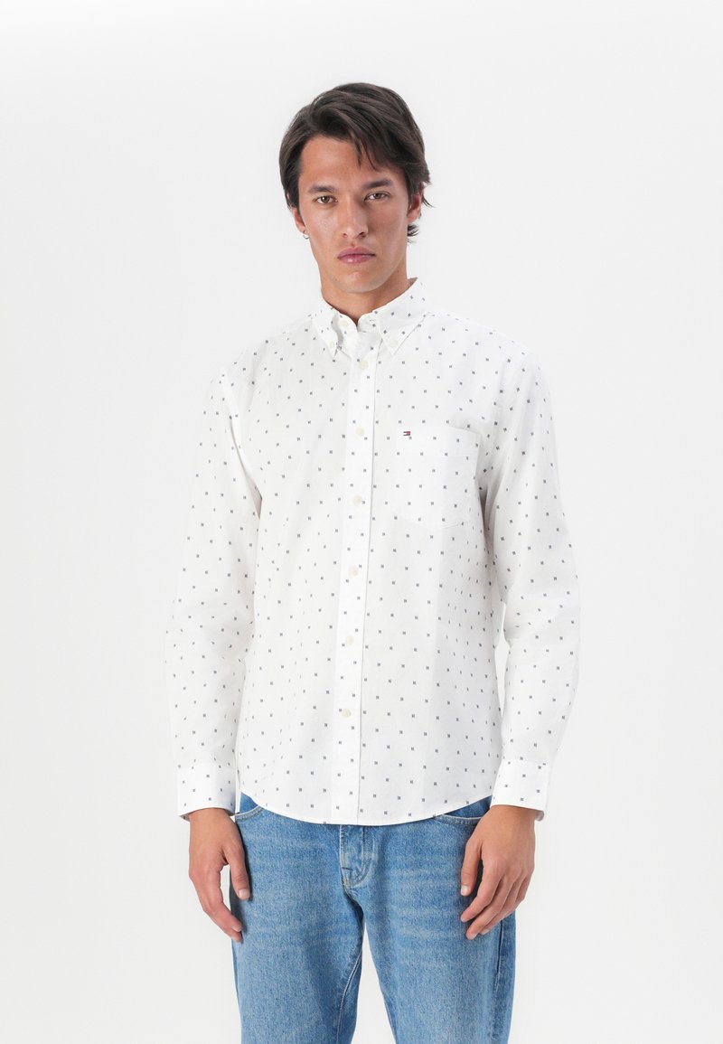 Tommy Hilfiger FLEX SMALL PRINT SHIRT - Camisa - white