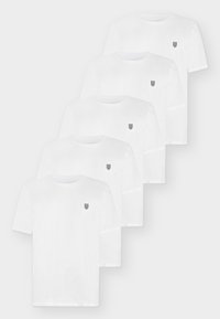 5 PACK CURVED HEM SHIELD EMBRO TEE - T-shirt basique - 5x 11-0601 tcx bright white