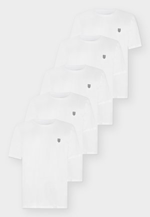 5 PACK CURVED HEM SHIELD EMBRO TEE - T-shirt basique - 5x 11-0601 tcx bright white